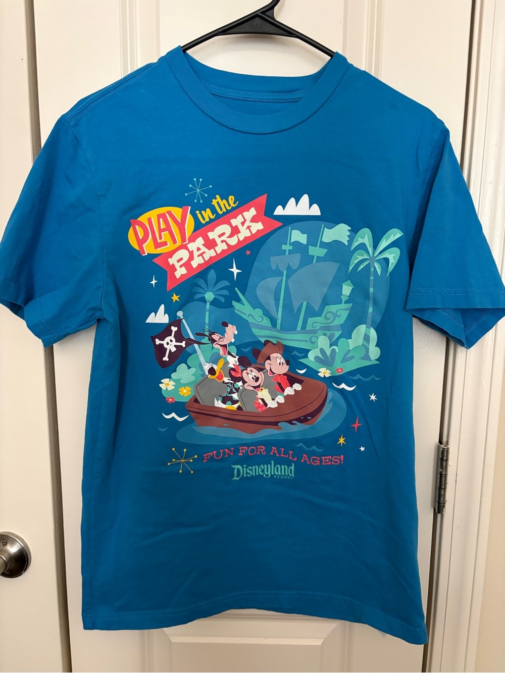 Disney Bright Blue 'Play in the Park' Mickey & Friends Tee